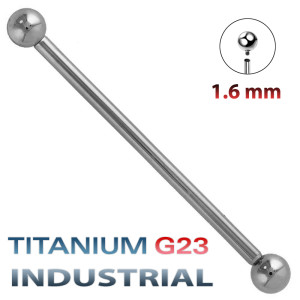 Интернал-штанга индастриал 1,6 мм. Титан. IBBINDT14