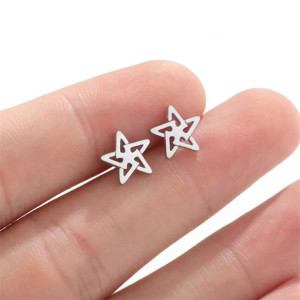 Серьги-гвоздики. Звезды. SE2997-2
