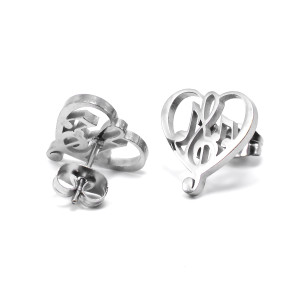 Серьги-гвоздики. Музыкальное сердце. SE3008-2